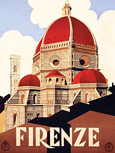 Piddix Firenze 30 x 40cm Canvas Print Leinwanddruck, Mehrfarbig, 30 x 40 cm von Piddix