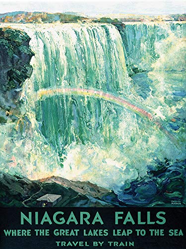 Piddix Niagra Falls 30 x 40cm Canvas Print Leinwanddruck, Mehrfarbig, 30 x 40 cm von Piddix