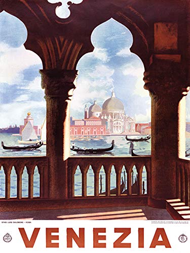 Piddix Venezia View Leinwanddruck, Mehrfarbig, 60 x 80 cm von Piddix