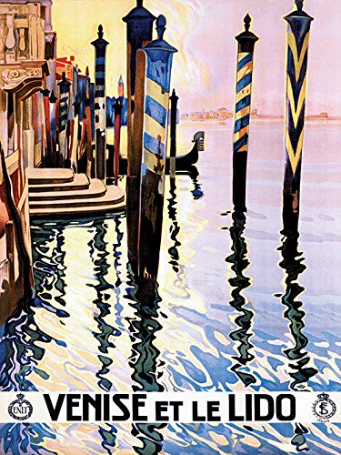 Piddix Venise et le Lido 30 x 40cm Canvas Print Leinwanddruck, Mehrfarbig, 30 x 40 cm von Piddix