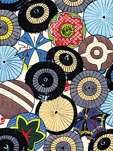 Piddix Vintage Japanese Umbrellas Leinwanddruck, Mehrfarbig, 60 x 80 cm Piddix Vintage Japanese Umbrellas Leinwanddruck, Mehrfarbig, 60 x 80 cm von Piddix