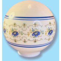 Vintage Blaue Blumenlaterne, Leuchte, Globus von Piddlinpixie