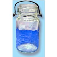 Vintage Glas Draht Einmachglas von Piddlinpixie
