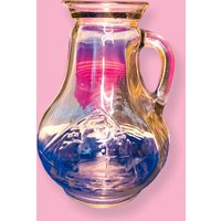 Vintage Glas Wasserkrug Mit Segelboot von Piddlinpixie