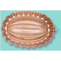 Vintage Kupfer Ovale Form Pfanne von Piddlinpixie