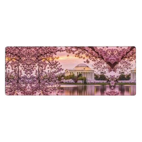Cherry Blossoms Gaming-Mauspad, auslaufsicher, schmutzabweisend, Stoff, 800 x 300 x 3 mm lang, 1 Stück Cherry Blossoms Gaming-Mauspad, auslaufsicher, schmutzabweisend, Stoff, 800 x 300 x 3 mm lang, 1 Stück von Pidgazdfgv