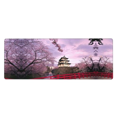 Cherry Blossoms Premium Gaming-Mauspad, auslaufsicher, schmutzabweisend, Stoff, 800 x 300 x 3 mm lang, Schreibtischunterlage Cherry Blossoms Premium Gaming-Mauspad, auslaufsicher, schmutzabweisend, Stoff, 800 x 300 x 3 mm lang, Schreibtischunterlage von Pidgazdfgv