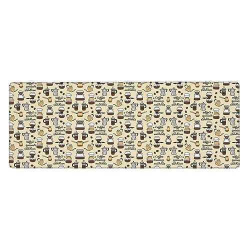 Coffee and Sweets Sugar Premium-Mauspad, auslaufsicher, schmutzabweisend, Stoff, 800 x 300 x 3 mm lang, Schreibtischunterlage Coffee and Sweets Sugar Premium-Mauspad, auslaufsicher, schmutzabweisend, Stoff, 800 x 300 x 3 mm lang, Schreibtischunterlage von Pidgazdfgv