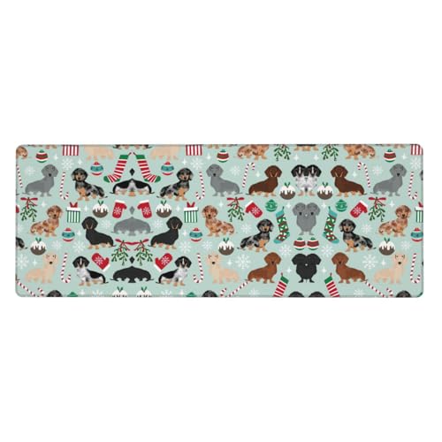 Dog Flora Premium Gaming-Mauspad, auslaufsicher, schmutzabweisend, Stoff, 800 x 300 x 3 mm lang, Schreibtischunterlage von Pidgazdfgv