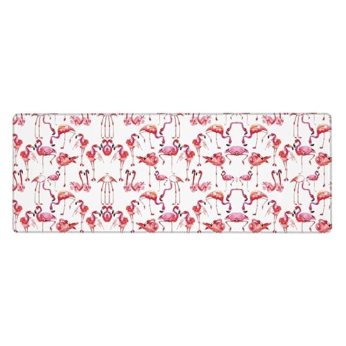 Flamingos Premium-Mauspad, auslaufsicher, schmutzabweisend, Stoff, 800 x 300 x 3 mm lang, Schreibtischunterlage Flamingos Premium-Mauspad, auslaufsicher, schmutzabweisend, Stoff, 800 x 300 x 3 mm lang, Schreibtischunterlage von Pidgazdfgv