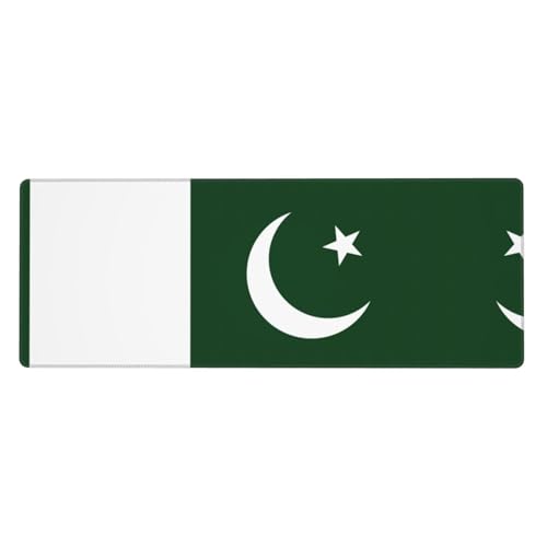 Gaming-Mauspad, Motiv: Flagge Pakistans, auslaufsicher, schmutzabweisend, Stoff, 800 x 300 x 3 mm lang, Schreibtischunterlage Gaming-Mauspad, Motiv: Flagge Pakistans, auslaufsicher, schmutzabweisend, Stoff, 800 x 300 x 3 mm lang, Schreibtischunterlage von Pidgazdfgv