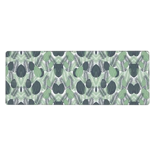 Gaming-Mauspad, tropische Blätter, auslaufsicher, schmutzabweisend, Stoff, 800 x 300 x 3 mm lang, Schreibtischunterlage Gaming-Mauspad, tropische Blätter, auslaufsicher, schmutzabweisend, Stoff, 800 x 300 x 3 mm lang, Schreibtischunterlage von Pidgazdfgv
