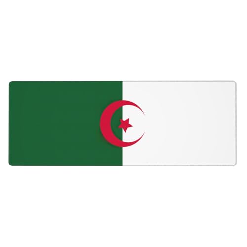 Gaming-Mauspad mit Flagge von Algerien, auslaufsicher, schmutzabweisend, Stoff, 800 x 300 x 3 mm lang, Schreibtischunterlage Gaming-Mauspad mit Flagge von Algerien, auslaufsicher, schmutzabweisend, Stoff, 800 x 300 x 3 mm lang, Schreibtischunterlage von Pidgazdfgv