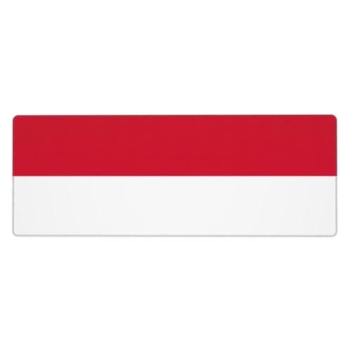 Gaming-Mauspad mit Flagge von Monaco, auslaufsicher, schmutzabweisend, Stoff, 800 x 300 x 3 mm lang, Schreibtischunterlage Gaming-Mauspad mit Flagge von Monaco, auslaufsicher, schmutzabweisend, Stoff, 800 x 300 x 3 mm lang, Schreibtischunterlage von Pidgazdfgv
