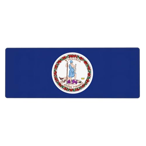 Gaming-Mauspad mit Flagge von Virginia, auslaufsicher, schmutzabweisend, Stoff, 800 x 300 x 3 mm lang, Schreibtischunterlage Gaming-Mauspad mit Flagge von Virginia, auslaufsicher, schmutzabweisend, Stoff, 800 x 300 x 3 mm lang, Schreibtischunterlage von Pidgazdfgv