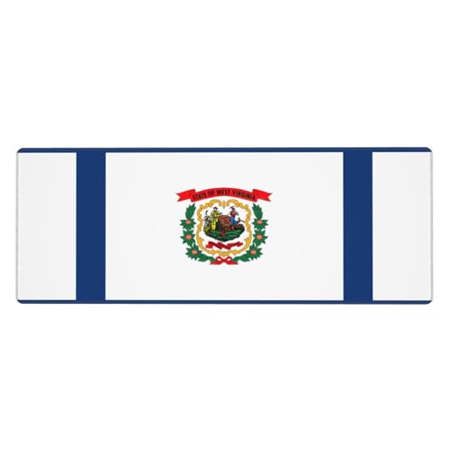 Gaming-Mauspad mit Flagge von West Virginia, auslaufsicher, schmutzabweisend, Stoff, 800 x 300 x 3 mm lang Gaming-Mauspad mit Flagge von West Virginia, auslaufsicher, schmutzabweisend, Stoff, 800 x 300 x 3 mm lang von Pidgazdfgv