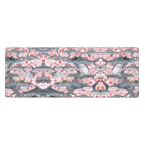 Gaming-Mauspad mit Katzen, die Fische reiten, auslaufsicher, schmutzabweisend, 800 x 300 x 3 mm lang, Schreibtischunterlage Gaming-Mauspad mit Katzen, die Fische reiten, auslaufsicher, schmutzabweisend, 800 x 300 x 3 mm lang, Schreibtischunterlage von Pidgazdfgv