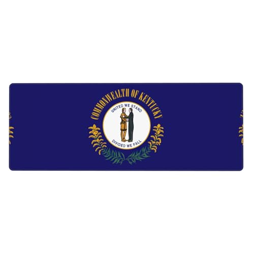 Gaming-Mauspad mit Kentucky-Staatsflagge, auslaufsicher, schmutzabweisend, Stoff, 800 x 300 x 3 mm lang, Schreibtischunterlage Gaming-Mauspad mit Kentucky-Staatsflagge, auslaufsicher, schmutzabweisend, Stoff, 800 x 300 x 3 mm lang, Schreibtischunterlage von Pidgazdfgv