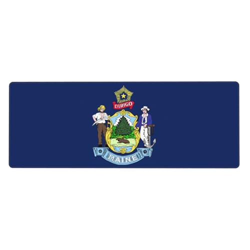 Gaming-Mauspad mit Maine State Flagge, auslaufsicher, schmutzabweisend, Stoff, 800 x 300 x 3 mm lang, Schreibtischunterlage Gaming-Mauspad mit Maine State Flagge, auslaufsicher, schmutzabweisend, Stoff, 800 x 300 x 3 mm lang, Schreibtischunterlage von Pidgazdfgv