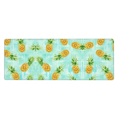 Gaming-Mauspad mit grünem Ananas, auslaufsicher, schmutzabweisend, Stoff, 800 x 300 x 3 mm lang, Schreibtischunterlage Gaming-Mauspad mit grünem Ananas, auslaufsicher, schmutzabweisend, Stoff, 800 x 300 x 3 mm lang, Schreibtischunterlage von Pidgazdfgv