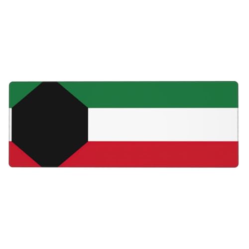 Gaming-Mauspad mit kuwaitischer Flagge, auslaufsicher, schmutzabweisend, Stoff, 800 x 300 x 3 mm lang, Schreibtischunterlage Gaming-Mauspad mit kuwaitischer Flagge, auslaufsicher, schmutzabweisend, Stoff, 800 x 300 x 3 mm lang, Schreibtischunterlage von Pidgazdfgv