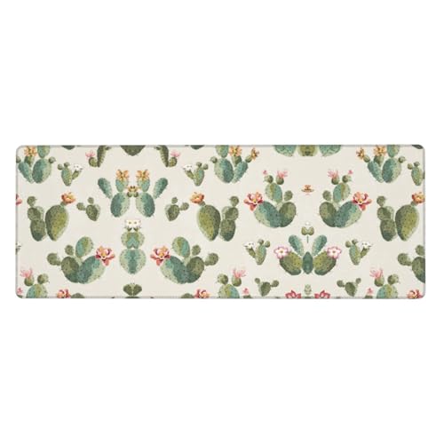 Gaming-Mauspad mit niedlichem Kaktus, auslaufsicher, schmutzabweisend, Stoff, 800 x 300 x 3 mm lang von Pidgazdfgv