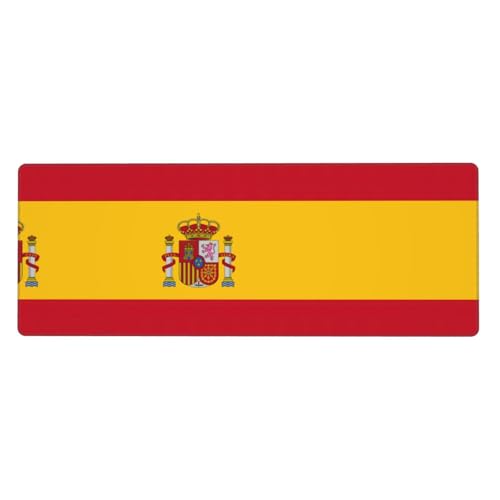 Gaming-Mauspad mit spanischer Flagge, auslaufsicher, schmutzabweisend, Stoff, 800 x 300 x 3 mm lang, Schreibtischunterlage Gaming-Mauspad mit spanischer Flagge, auslaufsicher, schmutzabweisend, Stoff, 800 x 300 x 3 mm lang, Schreibtischunterlage von Pidgazdfgv