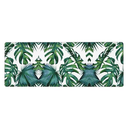 Green Banana Leaves Premium-Mauspad, auslaufsicher, schmutzabweisend, Stoff, 800 x 300 x 3 mm lang, Schreibtischunterlage Green Banana Leaves Premium-Mauspad, auslaufsicher, schmutzabweisend, Stoff, 800 x 300 x 3 mm lang, Schreibtischunterlage von Pidgazdfgv