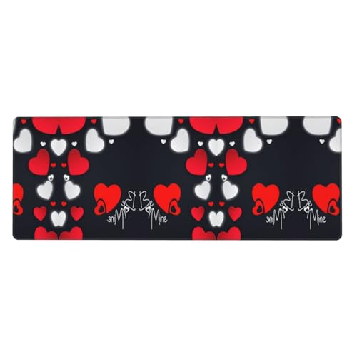 Happy Valentine's Day Premium-Mauspad, auslaufsicher, schmutzabweisend, Stoff, 800 x 300 x 3 mm lang, Schreibtischunterlage Happy Valentine's Day Premium-Mauspad, auslaufsicher, schmutzabweisend, Stoff, 800 x 300 x 3 mm lang, Schreibtischunterlage von Pidgazdfgv