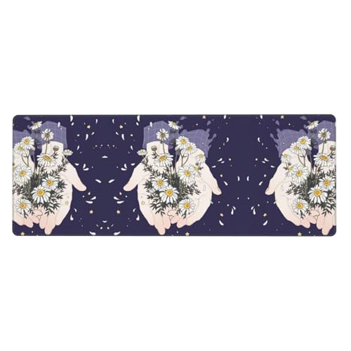 Holding Flowers Premium-Gaming-Mauspad, auslaufsicher, schmutzabweisend, Stoff, 800 x 300 x 3 mm lang, Schreibtischunterlage Holding Flowers Premium-Gaming-Mauspad, auslaufsicher, schmutzabweisend, Stoff, 800 x 300 x 3 mm lang, Schreibtischunterlage von Pidgazdfgv