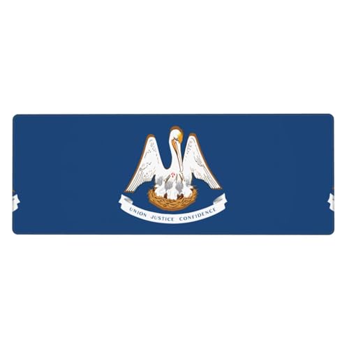 Mauspad mit Louisiana-Flagge, auslaufsicher, schmutzabweisend, Stoff, 800 x 300 x 3 mm lang, Schreibtischunterlage Mauspad mit Louisiana-Flagge, auslaufsicher, schmutzabweisend, Stoff, 800 x 300 x 3 mm lang, Schreibtischunterlage von Pidgazdfgv