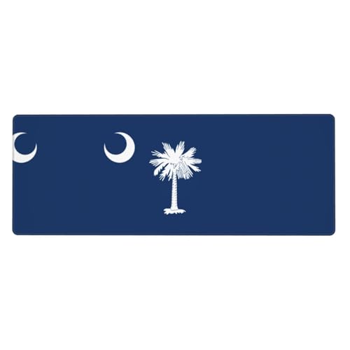 Mauspad mit South Carolina Flagge, auslaufsicher, schmutzabweisend, Stoff, 800 x 300 x 3 mm lang, Schreibtischunterlage Mauspad mit South Carolina Flagge, auslaufsicher, schmutzabweisend, Stoff, 800 x 300 x 3 mm lang, Schreibtischunterlage von Pidgazdfgv