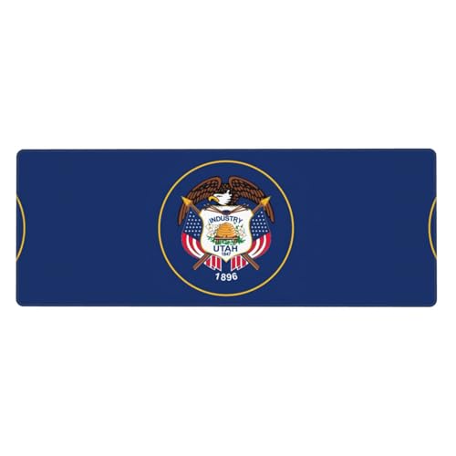 Mauspad mit Utah-Flagge, auslaufsicher, schmutzabweisend, Stoff, 800 x 300 x 3 mm lang, Schreibtischunterlage Mauspad mit Utah-Flagge, auslaufsicher, schmutzabweisend, Stoff, 800 x 300 x 3 mm lang, Schreibtischunterlage von Pidgazdfgv