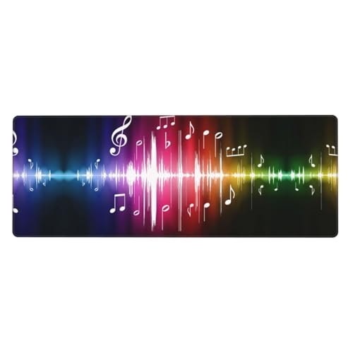 Musics Premium Gaming-Mauspad, auslaufsicher, schmutzabweisend, Stoff, 800 x 300 x 3 mm lang, Schreibtischunterlage Musics Premium Gaming-Mauspad, auslaufsicher, schmutzabweisend, Stoff, 800 x 300 x 3 mm lang, Schreibtischunterlage von Pidgazdfgv