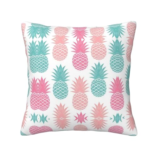 Pidgazdfgv Farbige Ananas-Kissenbezüge, quadratisch, weich, für Sofa, Schlafzimmer, dekorative Kissenbezüge von Pidgazdfgv