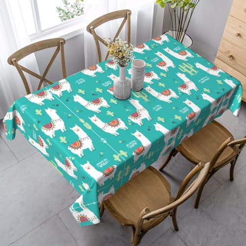 Pidgazdfgv Indische Alpaka-Küchentischdecke, eng anliegend, waschbar, knitterfrei, dehnbar, rechteckig, Terrasse von Pidgazdfgv