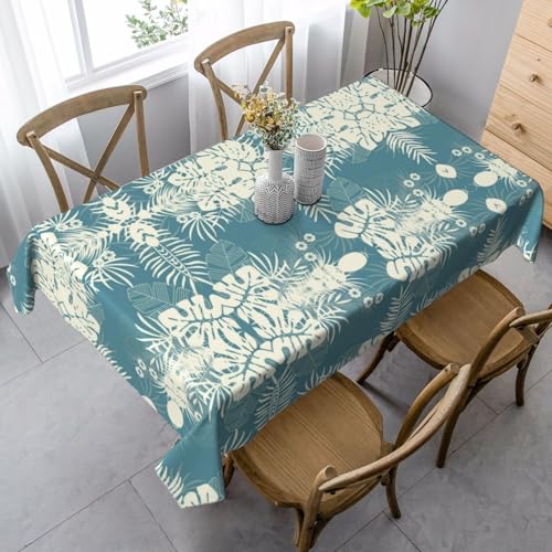 Pidgazdfgv Luxuriöse Küchentischdecke mit niedlichen Blättern, eng anliegend, waschbar, knitterfrei, dehnbar, rechteckig, Terrasse von Pidgazdfgv