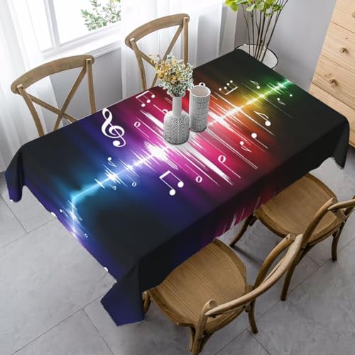 Pidgazdfgv Musics Küchentischdecke, eng anliegend, waschbar, knitterfrei, dehnbar, rechteckig, Terrasse von Pidgazdfgv
