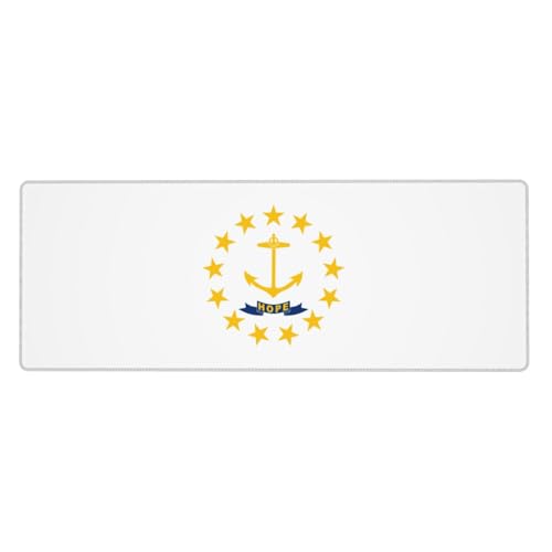 Rhode Island State Flag Premium-Mauspad, auslaufsicher, schmutzabweisend, Stoff, Gaming-Mauspad, 800 x 300 x 3 mm lang, Schreibtischunterlage Rhode Island State Flag Premium-Mauspad, auslaufsicher, schmutzabweisend, Stoff, Gaming-Mauspad, 800 x 300 x 3 mm lang, Schreibtischunterlage von Pidgazdfgv