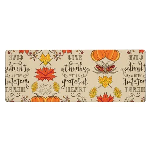 Thanksgiving Day Punmpkin Premium Gaming-Mauspad, auslaufsicher, schmutzabweisend, Stoff, 800 x 300 x 3 mm lang, Schreibtischunterlage Thanksgiving Day Punmpkin Premium Gaming-Mauspad, auslaufsicher, schmutzabweisend, Stoff, 800 x 300 x 3 mm lang, Schreibtischunterlage von Pidgazdfgv