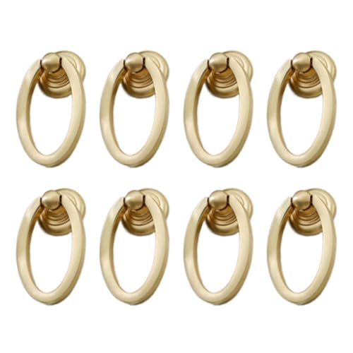 Pidynx Schubladengriffe, 5,5 cm, goldfarben, Zinklegierung, Ringknöpfe für Schränke, 55 mm, Schrankgriffe für Schrank, Kleiderschrank, Küchenschrank, Hardware (4, Gold), 4 Stück von Pidynx