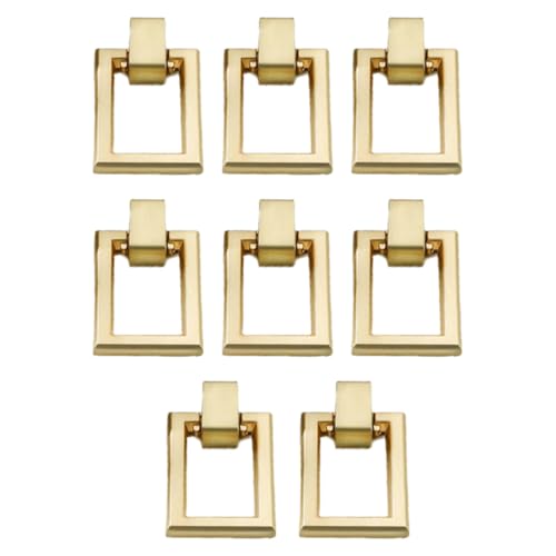 Pidynx Schubladengriffe, Zinklegierung, Ringknöpfe für Schränke, 48 mm, für Schrank, Kleiderschrank, Küchenschrank, Hardware (6, Gold), goldfarben, 6 Stück von Pidynx