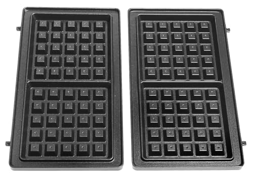 Waffelplatte oben kompatibel mit/Ersatzteil für Tefal SS-9100054616 SW383D UltraCompact 3in1 Sandwichmaker von Piebert