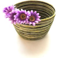 Handgemachte Hohe Grüne Ombre Stoffschüssel Rustikale Bauernhaus Dekoration von PiecefulDesign