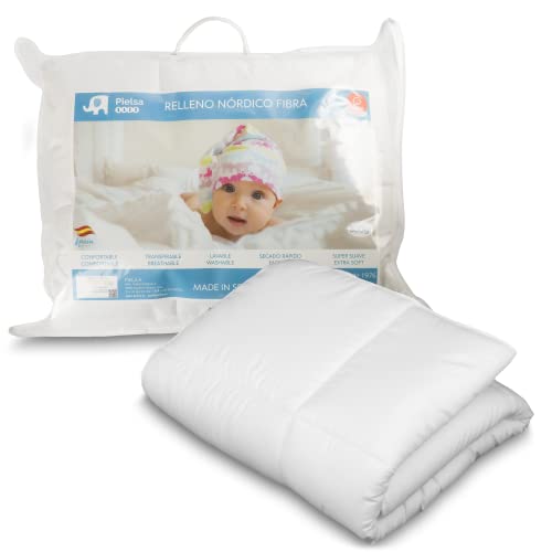 Pielsa Baby | Bettdecke für Kinderbett, 100 x 120, Faser, 300 g, hygienisch und atmungsaktiv, Babybett für Herbst-Winter von Pielsa