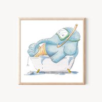 Kinderbild Elefant in Der Badewanne von PiepsUndPappe