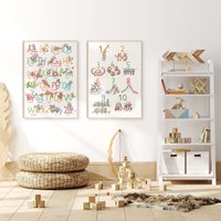 Poster Kinderzimmer Abc-Poster Und Zahlenposter Im Set von PiepsUndPappe