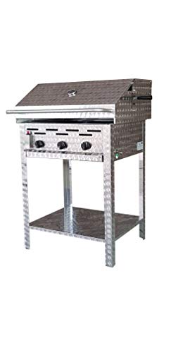 Gasgrill/Gastrobräter 3-flammig mit Rost, Haube und Thermometer von Pierre Archinal Gastrobräter