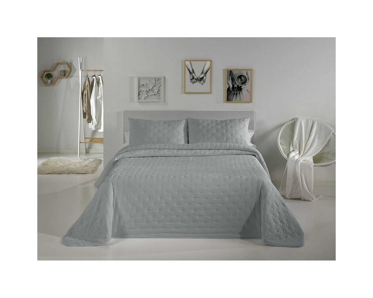 Pierre Cardin Bettbezug, Steppdecke Pierre Cardin DOTS Perlgrau Double size (3 Stücke) von Pierre Cardin