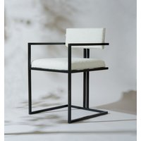 Esszimmerstühle - Boucle Stuhl Von Piers Henry Schwarzer Küchenhocker Metallstühle Küchenstühle Metallgestell Fabic von PIERSHENRYuk